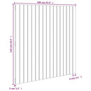 vidaXL szürke tömör fenyőfa fali fejtámla 108 x 3 x 110 cm