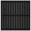 vidaXL fekete tömör fenyőfa fali fejtámla 108 x 3 x 110 cm
