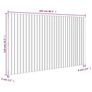 vidaXL fehér tömör fenyőfa fali fejtámla 204 x 3 x 110 cm