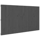vidaXL szürke tömör fenyőfa fali fejtámla 204x3x110 cm