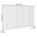 vidaXL mézbarna tömör fenyőfa fali fejtámla 204x3x110 cm