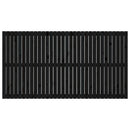 vidaXL fekete tömör fenyőfa fali fejtámla 204x3x110 cm