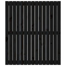 vidaXL fekete tömör fenyőfa fali fejtámla 95,5x3x110 cm