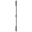 vidaXL fekete tömör fenyőfa fali fejtámla 95,5x3x110 cm