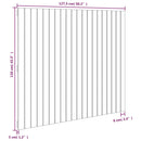 vidaXL fehér tömör fenyőfa fali fejtámla 127,5x3x110 cm