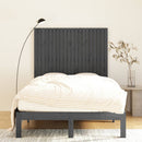 vidaXL szürke tömör fenyőfa fali fejtámla 127,5x3x110 cm