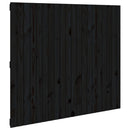vidaXL fekete tömör fenyőfa fali fejtámla 127,5 x 3 x 110 cm