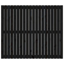 vidaXL fekete tömör fenyőfa fali fejtámla 127,5 x 3 x 110 cm