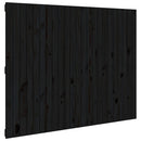 vidaXL fekete tömör fenyőfa fali fejtámla 146,5x3x110 cm
