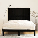vidaXL fekete tömör fenyőfa fali fejtámla 146,5x3x110 cm