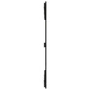 vidaXL fekete tömör fenyőfa fali fejtámla 146,5x3x110 cm