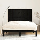 vidaXL fekete tömör fenyőfa fali fejtámla 159,5x3x110 cm