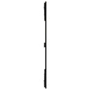 vidaXL fekete tömör fenyőfa fali fejtámla 159,5x3x110 cm