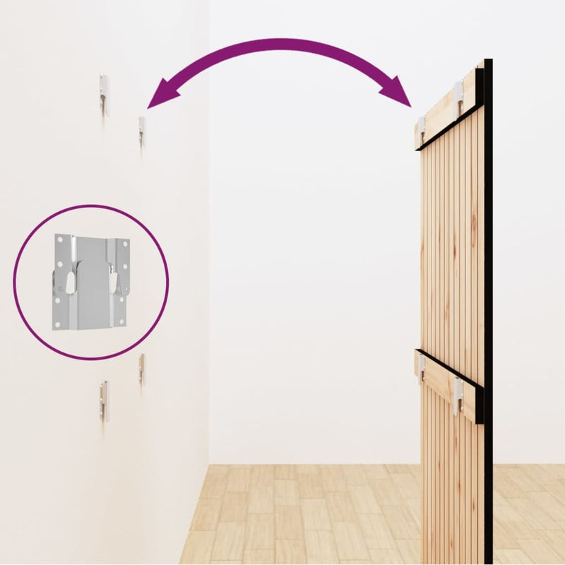 vidaXL fekete tömör fenyőfa fali fejtámla 82,5 x 3 x 110 cm