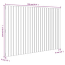 vidaXL tömör fenyőfa fali fejtámla 166 x 3 x 110 cm