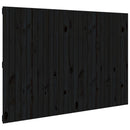 vidaXL fekete tömör fenyőfa fali fejtámla 166 x 3 x 110 cm