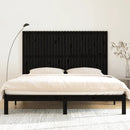 vidaXL fekete tömör fenyőfa fali fejtámla 185 x 3 x 110 cm