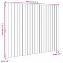 vidaXL tömör fenyőfa fali fejtámla 140 x 3 x 110 cm