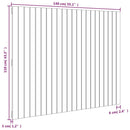 vidaXL fekete tömör fenyőfa fali fejtámla 140 x 3 x 110 cm
