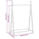 vidaXL tömör fenyőfa ruhatartó állvány 100 x 45x 150 cm