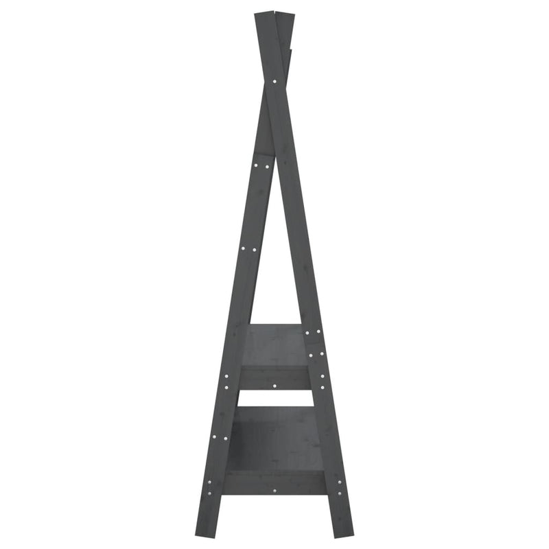vidaXL szürke tömör fenyőfa ruhatartó állvány 100 x 45 x 150 cm