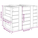 vidaXL fehér tömör fenyőfa tárolóláda 58 x 40,5 x 42 cm
