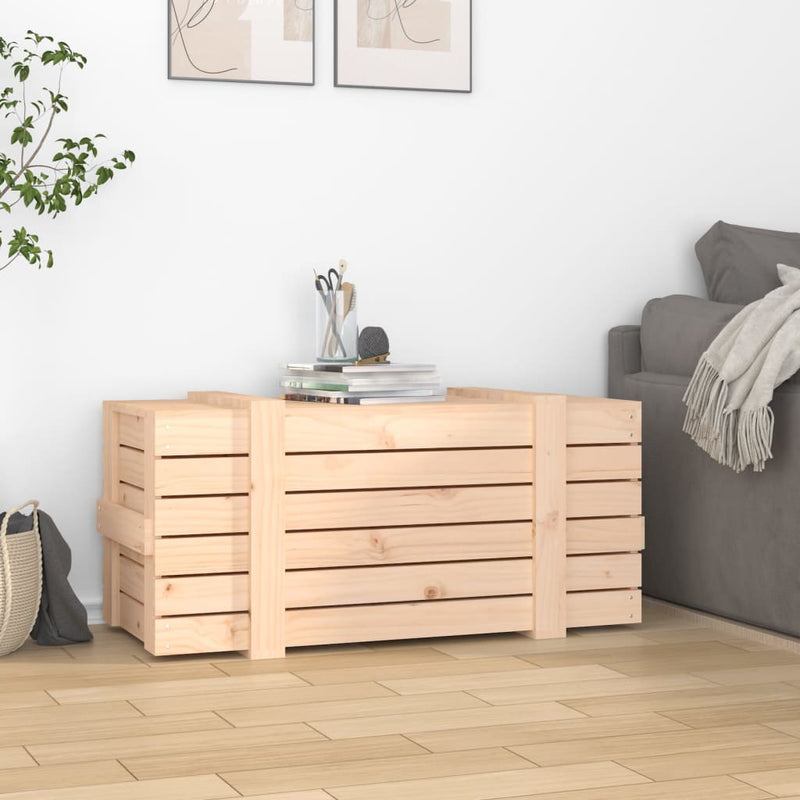 vidaXL tömör fenyőfa tárolóláda 91 x 40,5 x 42 cm