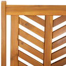 vidaXL Kert étkező szett 5 pcs Barna tömör akácfa