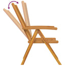 vidaXL Kert étkező szett 5 pcs Barna tömör akácfa