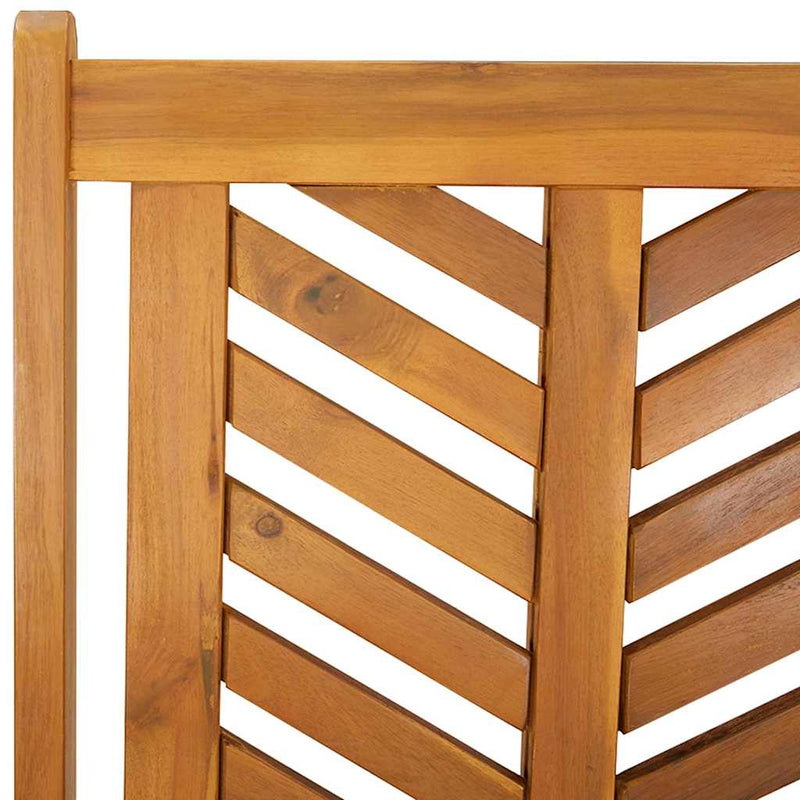 vidaXL Kert étkező szett 5 pcs Barna tömör akácfa