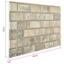 vidaXL Fali panelek 10 pcs Homokszín 100 x 50 cm EPS Hab