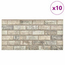 vidaXL Fali panelek 10 pcs Homokszín 100 x 50 cm EPS Hab