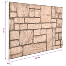 vidaXL Fali panelek 10 pcs Bézs 100 x 50 cm EPS Hab