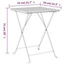 vidaXL szürke összecsukható polyrattan bisztróasztal 55 x 54 x 71 cm