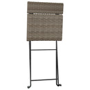 vidaXL 2 db szürke polyrattan összecsukható bisztrószék