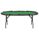vidaXL zöld összecsukható pókerasztal 10 játékosnak 207 x 106 x 76 cm
