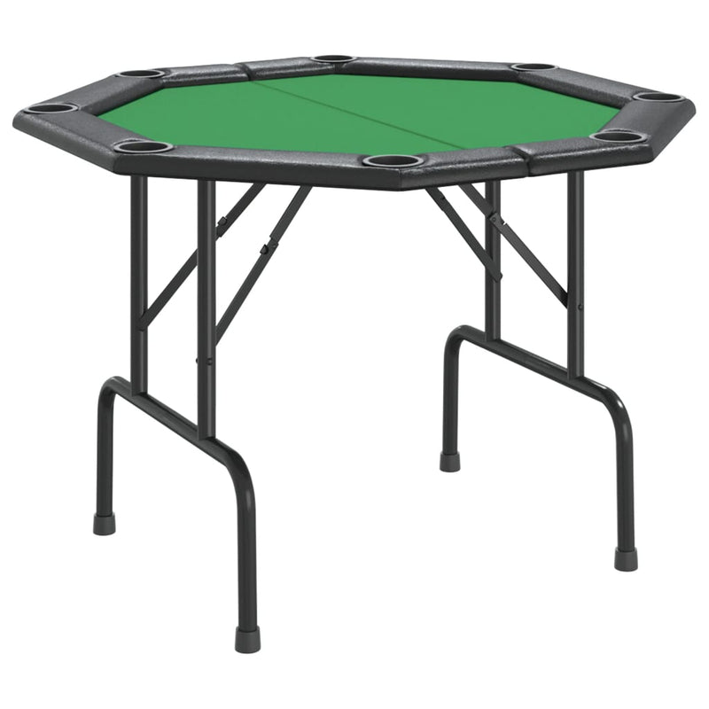 vidaXL zöld összecsukható pókerasztal 8 játékosnak 108 x 108 x 75 cm