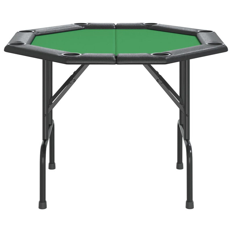 vidaXL zöld összecsukható pókerasztal 8 játékosnak 108 x 108 x 75 cm