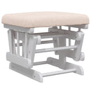 vidaXL világos rózsaszín szövet siklófotel zsámollyal