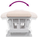 vidaXL világos rózsaszín szövet siklófotel zsámollyal