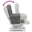 vidaXL sötétszürke szövet siklófotel zsámollyal