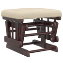 vidaXL krémfehér szövet siklófotel zsámollyal