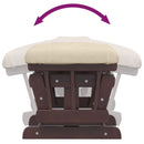 vidaXL krémfehér szövet siklófotel zsámollyal