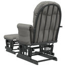 vidaXL világosszürke szövet siklófotel zsámollyal