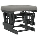 vidaXL világosszürke szövet siklófotel zsámollyal