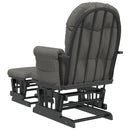 vidaXL sötétszürke szövet siklófotel zsámollyal