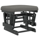 vidaXL sötétszürke szövet siklófotel zsámollyal