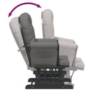 vidaXL sötétszürke szövet siklófotel zsámollyal