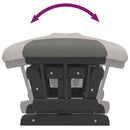 vidaXL sötétszürke szövet siklófotel zsámollyal