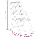 vidaXL 2 db tömör akácfa dönthető kerti szék
